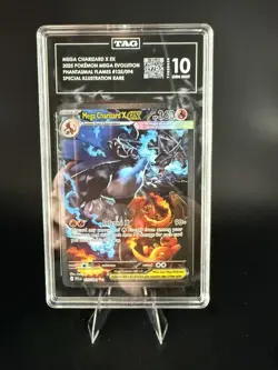 Mega Charizard X ex 125/094 Phantasmal Flames Holo TAG 10 Pokemon - Image 1