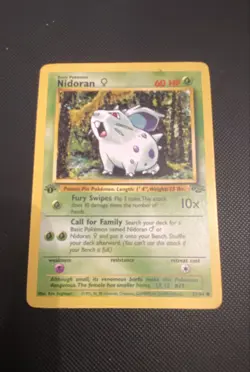 Nidoran F 57/64 Jungle 1st Edition Pokemon - Image 1