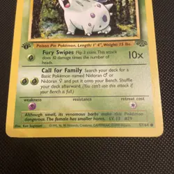 Nidoran F 57/64 Jungle 1st Edition Pokemon - Image 3