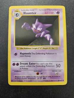 Pokemon Shadowless Base Set Haunter 29/102 EXC-NEAR MINT - Image 1