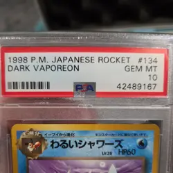 Pokemon - 1998 - Japanese - Team Rocket - Dark Vaporeon - PSA 10 - Image 4