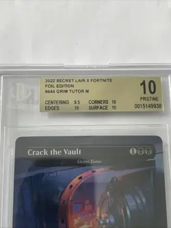 MTG Magic the Gathering BGS 10 Pristine FOIL BORDERLESS GRIM TUTOR from SLD - Image 2