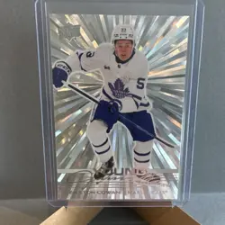Upper Deck 2025-26 Series 2 Young Guns Outburst Easton Cowan #462 Maple Leafs RC - Image 1