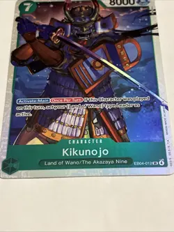 Kikunojo Super Rare (SR) EB04-012 The Azure Sea's Seven English Foil - Image 3