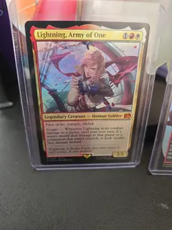 Mtg Final Fantasy Lot (2) Lightning Army Of One Borderless Foil - Image 2