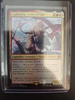 Mtg Final Fantasy Lot (2) Lightning Army Of One Borderless Foil - Image 4