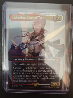 Mtg Final Fantasy Lot (2) Lightning Army Of One Borderless Foil - Image 5