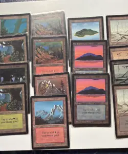 MTG-Beta Land Set-Plains, Forest, Mountain, Swamp, Island. (20) Beta Card Set - Image 4
