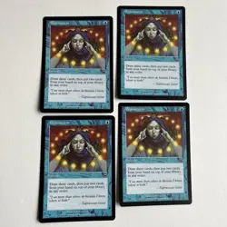 Vintage 1999 MTG Lot 4 Brainstorm Mercadian Masques Magic the Gathering Card 061 - Image 1