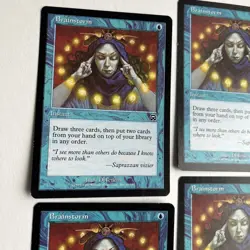 Vintage 1999 MTG Lot 4 Brainstorm Mercadian Masques Magic the Gathering Card 061 - Image 5