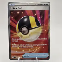 Pokemon TCG Ultra Ball Full Art Trainer-Item Holo Card 264/217 - Image 1