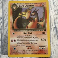 Pokemon TCG Dark Charizard 4/82 Team Rocket Holo Rare Unlimited Card w/crease - Image 3