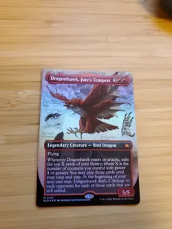 MTG TCG Dragonhawk, Fate's Tempest Borderless Foil #291 Bloomburrow Near Mint - Image 1