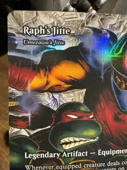 Raph's Jitte - Umezawa's Jitte (Borderless) TMNT-Foil-Nm- Magic the Gathering - Image 2