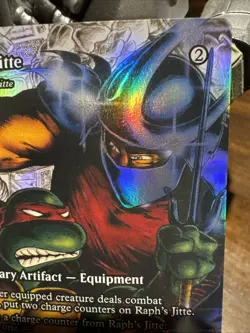 Raph's Jitte - Umezawa's Jitte (Borderless) TMNT-Foil-Nm- Magic the Gathering - Image 3