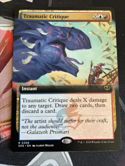Traumatic Critique (Extended Art) Rare MTG Secrets of Strixhaven - Image 1