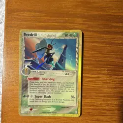 Pokemon TCG Beedrill EX Delta Species Holo Rare 7/113 Stage 2 90 HP Super Slash - Image 1