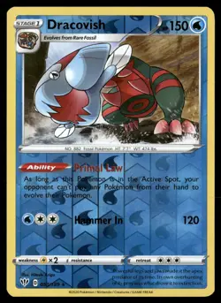 Dracovish 053/189 Holo Rare Darkness Ablaze Pokemon Reverse Holo Near Mint - Image 1