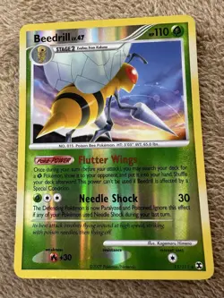 2009 Pokemon TCG Rising Rivals Beedrill Lv.47 HP 110 Reverse Holo 15/111 MP - Image 1