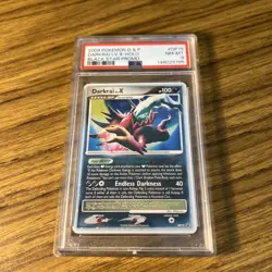 2008 POKEMON DIAMOND & PEARL BLACK STAR PROMO #DP19 DARKRAI LV.X-HOLO PSA 8 - Image 1