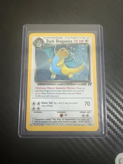 Pokemon Dark Dragonite Holo Rare Team Rockets Set 5/82 Swirl 💫 - Image 1