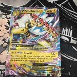 M Ampharos EX 28/98 XY-Ancient Origins Ultra Rare Holo Mega 220HP Pokemon TCG - Image 1