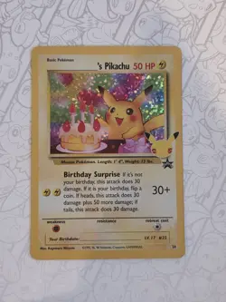 POKEMON TCG BIRTHDAY PIKACHU 24 BLACK STAR PROMO HOLO NM CELEBRATIONS - Image 1