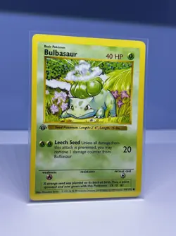 Pokemon 1st edition Base Set Bulbasaur 44/102 NM-LP - Read description - Image 3