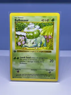 Pokemon 1st edition Base Set Bulbasaur 44/102 NM-LP - Read description - Image 4