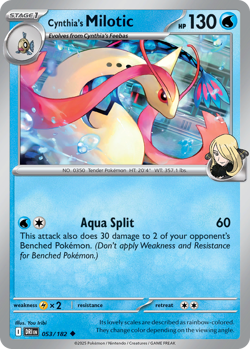 Cynthia's Milotic 053 182 UC Destined Rivals Pokemon NM - Image 4