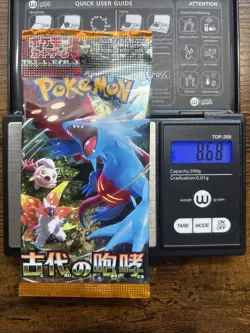 Heavy 8.68g Pokemon Sealed Ancient Roar Sv4k Japanese Booster Pack - Image 1
