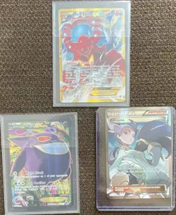 Pokemon Volcanion EX Gengar EX Winona Lot 3 Nintendo Full Art Holo English 2014 - Image 1
