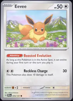 Pokemon TCG Eevee 074/131 2025 Prismatic Evolutions Single or Playset - NM/LP - Image 1