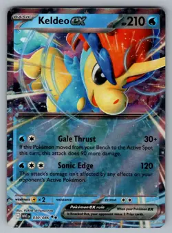 Keldeo ex 030 HOLO 086 Double Rare White Flare Pokemon NM HOLO - Image 1
