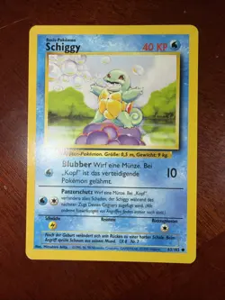 [German] Vintage Rare Squirtle/Schiggy 63/102 Base Set LP/NM Pokemon - Image 1