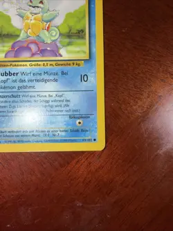 [German] Vintage Rare Squirtle/Schiggy 63/102 Base Set LP/NM Pokemon - Image 5