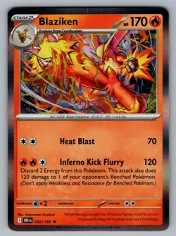 Blaziken 042/182 Rare Destined Rivals Pokemon NM - Image 1