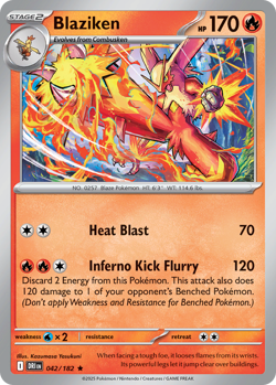 Blaziken 042/182 Rare Destined Rivals Pokemon NM - Image 4