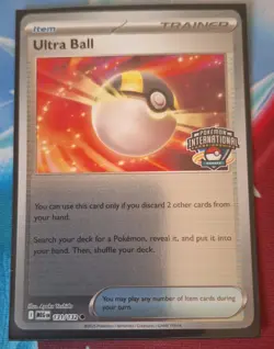 Pokemon TCG Ultra Ball 131/132 EUIC International 2026 Promo w/Stamp M/NM - Image 1