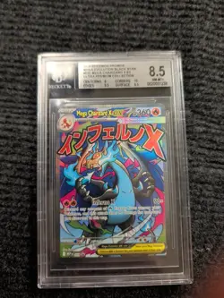 2025 Pokemon Mega Charizard X ex 23 MEP UPC Black Star Promos BGS 8.5 NM-MT - Image 1