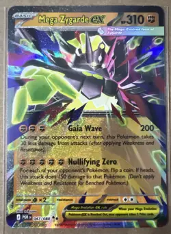 Mega Zygarde EX 47/88 Double Rare Pokemon Perfect Order NM - Image 1