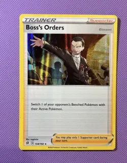 Boss's Orders Holo 154/192 SWSH02: Rebel Clash NM Pokemon - Image 1