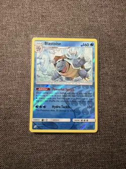 Pokemon Blastoise Rare Reverse Holo Sm-Team Up 25/181 HP 160 - Image 1