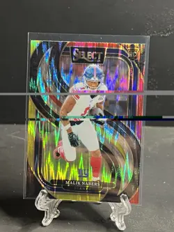 2024 Panini Select - Premier Level Malik Nabers #116 Red & Yellow Shock Prizm... - Image 1