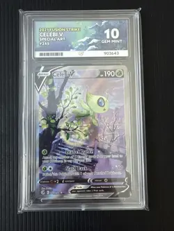 Pokemon Celebi V Fusion Strike Alt Art Card 245/264 ACE 10 Gem Mint - Image 1