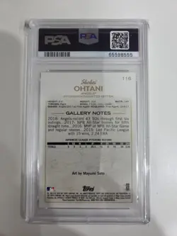 2018 Topps Gallery SHOHEI OHTANI #116 Artist Proof Rookie Card PSA 9 - Image 2