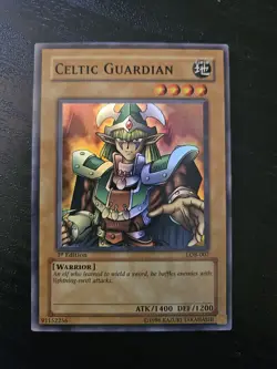 Celtic Guardian LOB-007 GLOSSY Super Rare 1st Edition Yu-Gi-Oh - Image 1