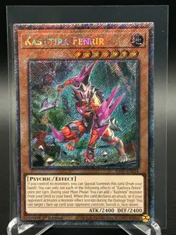 Yugioh TCG Kashtira Fenrir Platinum Secret Rare RA05-EN024 1st Edition NM - Image 1