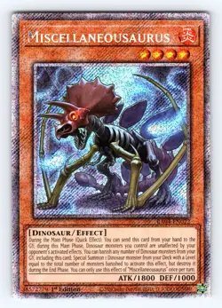 Yugioh Miscellaneousaurus RA04-EN022 Platinum Secret Rare - NM 💎 - Image 1