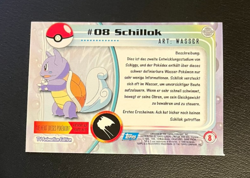 1999 Topps Pokemon Blue Logo TV Animation Edition Schillok #08 - Image 2